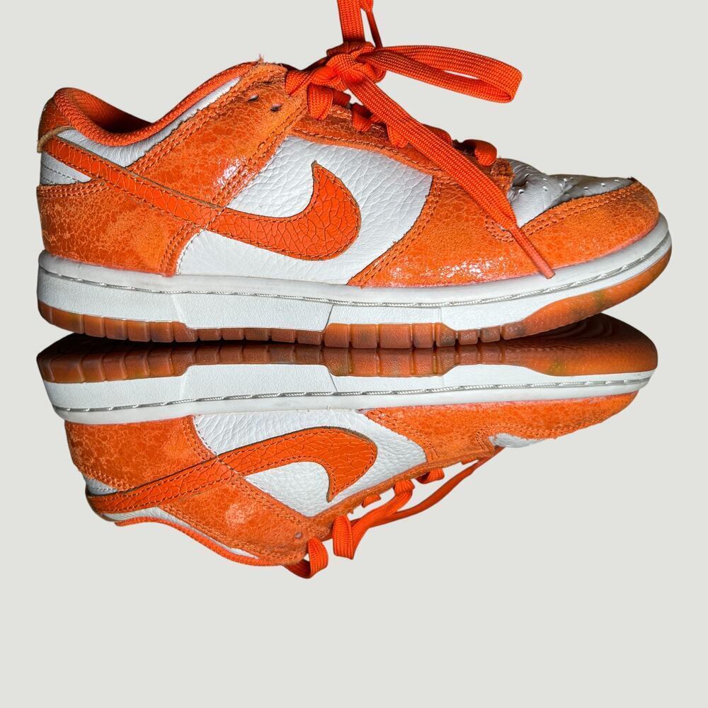 Nike Dunk Low GS Orange Black White Sneaker 5Y Womens 6.5 Streetwear - Picture 13 of 13